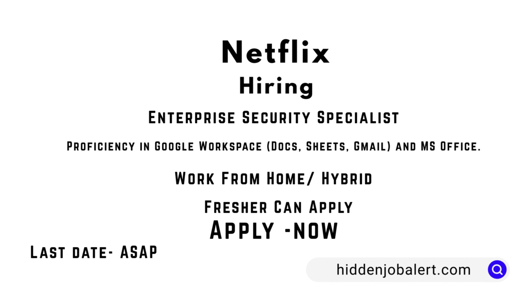 Netflix Recruitment 2025 Job Poster