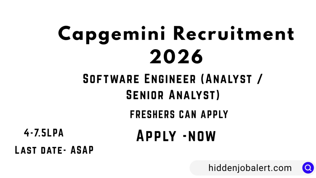 Capgemini Recruitment 2026 Exceller Program Official Notification