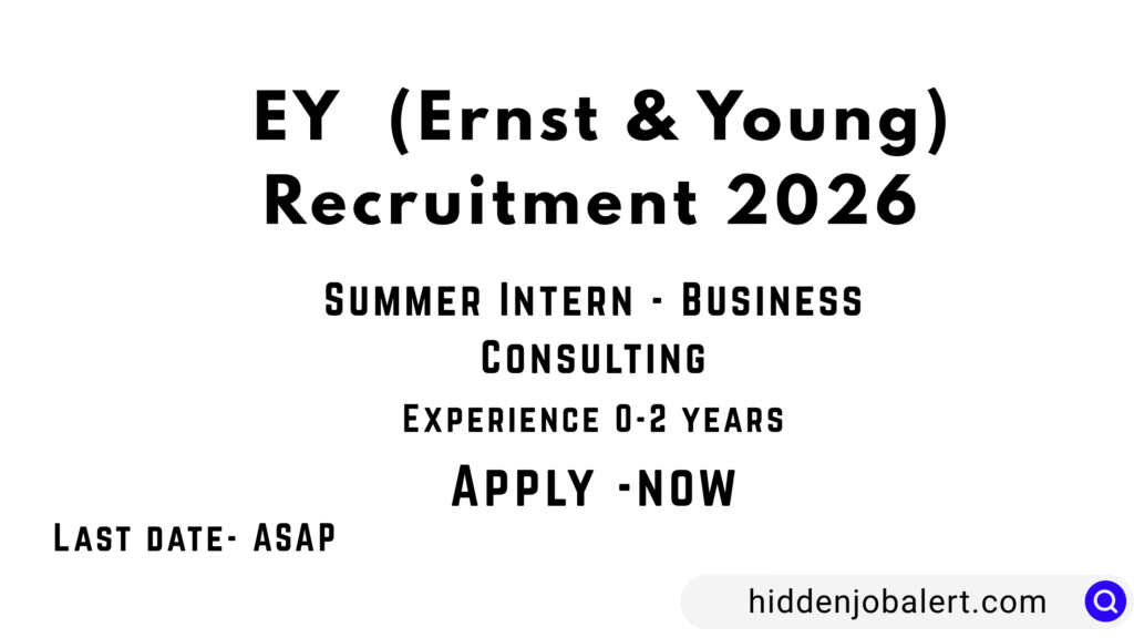 EY Recruitment 2026
