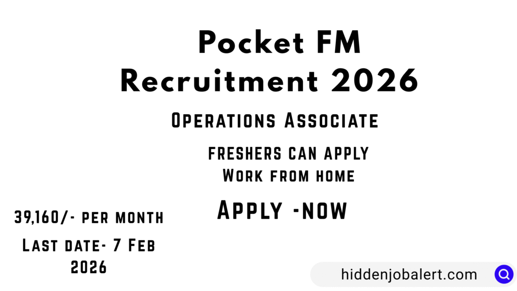 Pocket FM Recruitment 2026 Apply Online Work From Home Job Banner