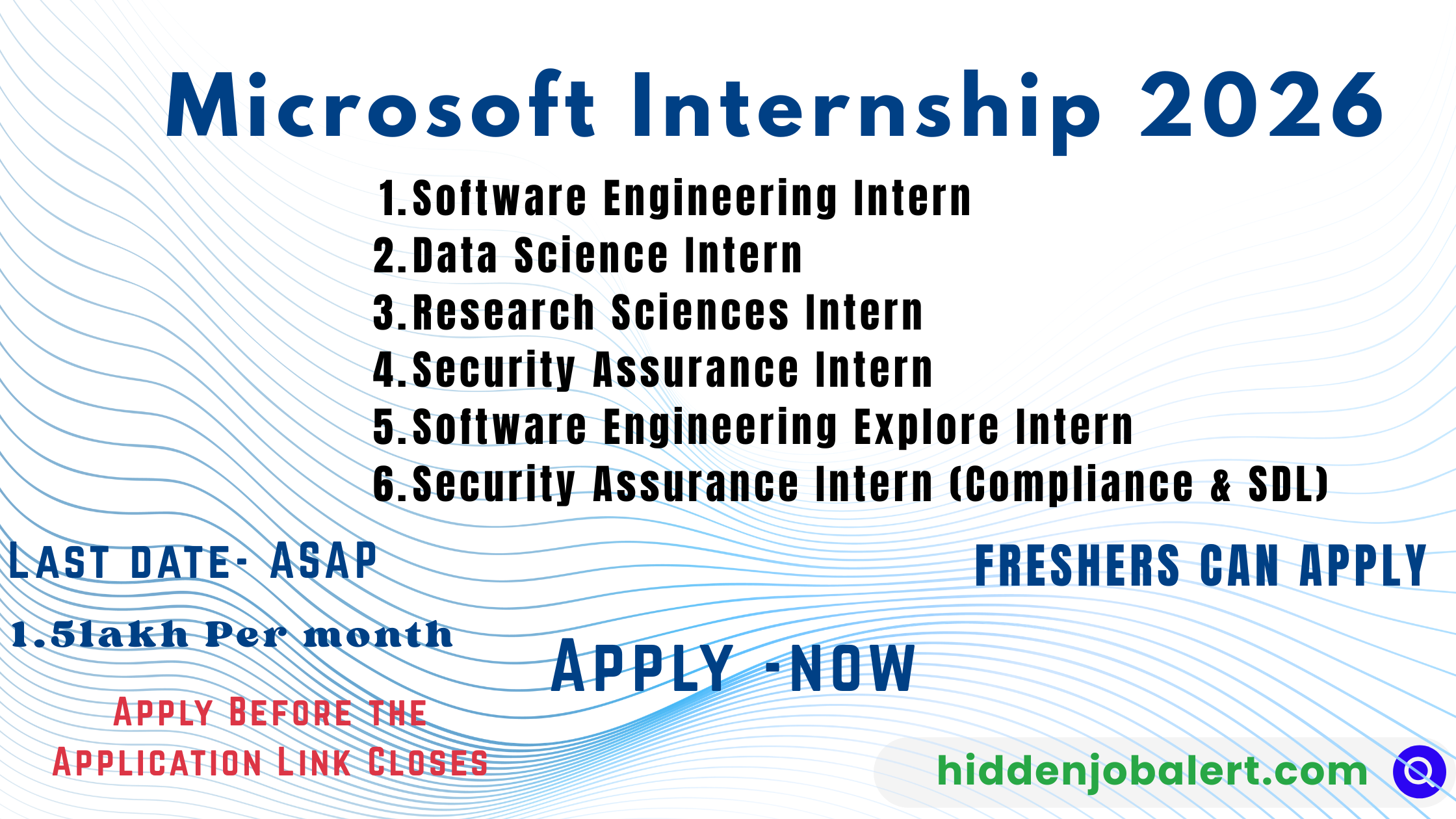 Microsoft Internship 2026 Recruitment Bangalore for Freshers.