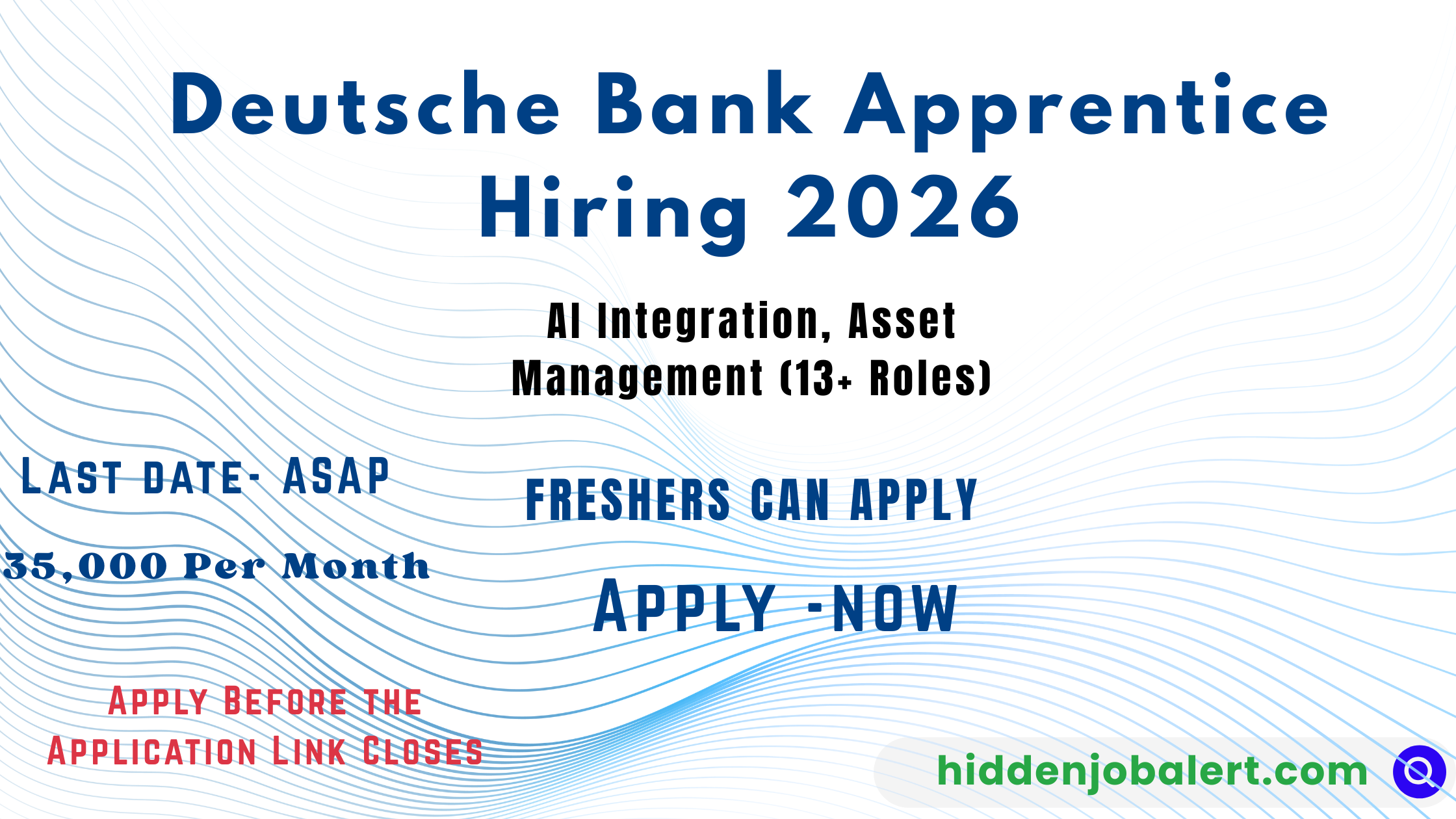 Deutsche Bank Apprentice Hiring 2026 Official Notification Banner