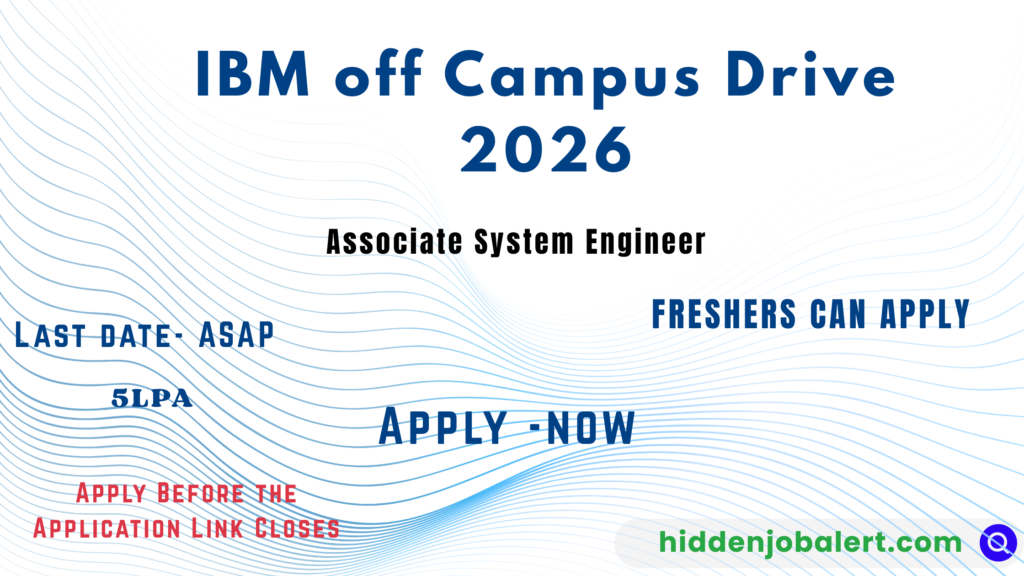 IBM India Off Campus Drive 2026 Recruitment Notification Banner