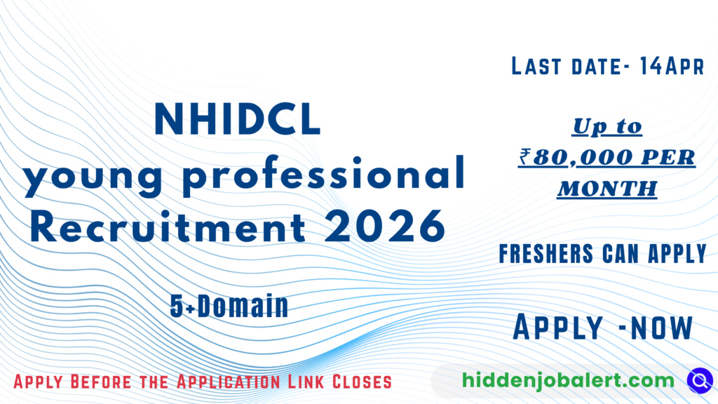 Official NHIDCL Young Professionals Recruitment 2026 Notification Banner.